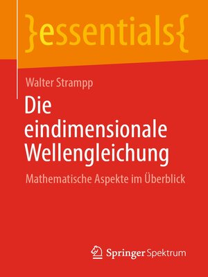 cover image of Die eindimensionale Wellengleichung